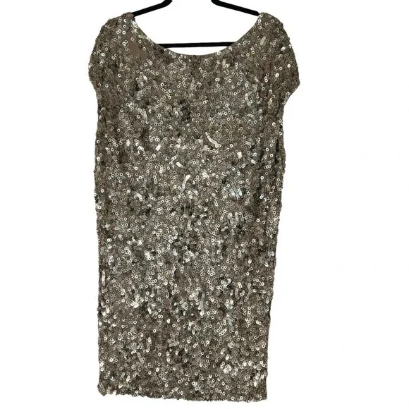 VINCE Gold Mini Dress in Size XS - Picture 3 of 7